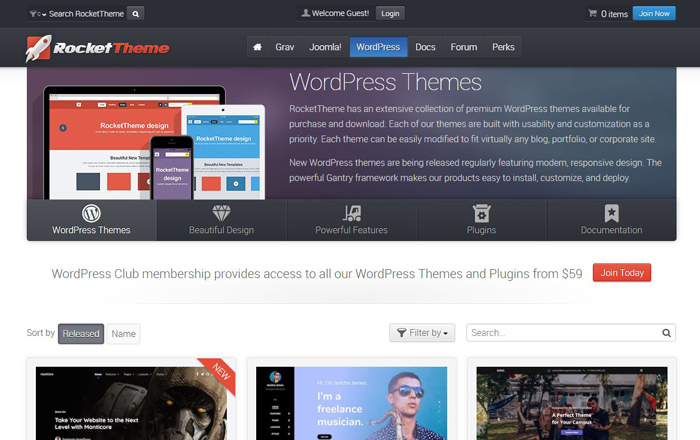 RocketTheme WordPress Themes Premium Reviews