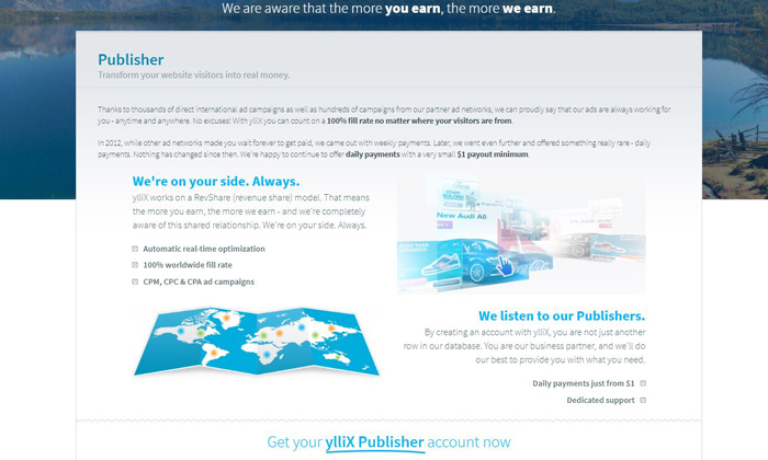 ylliX - Advertising Network by Online Work
